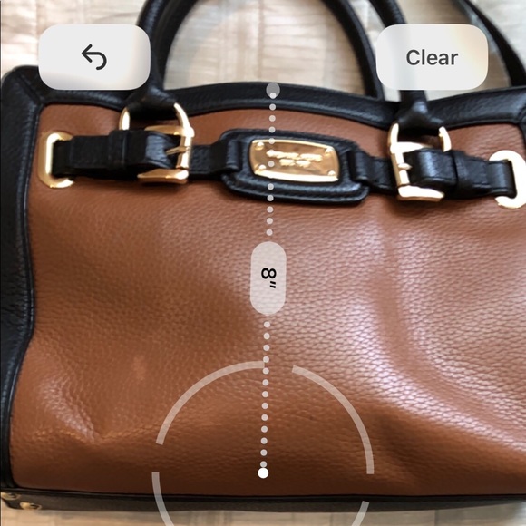 MICHAEL KORS BROWN AND BLACK LEATHER SATCHEL - Picture 8 of 9